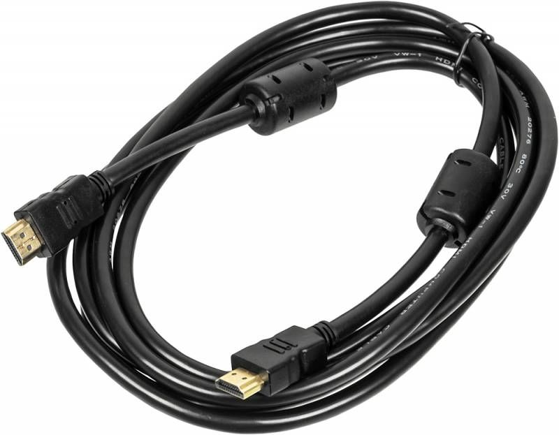 Ферритовые кольца. Кабель HDMI-HDMI ver1.4 19M/19M 3м, позолоченные контакты