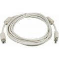 Кабель USB2.0 Ningbo USB A (m)/USB B (m) 3м феррит.кольца (USB2.0-AM/BM-3M-MG)