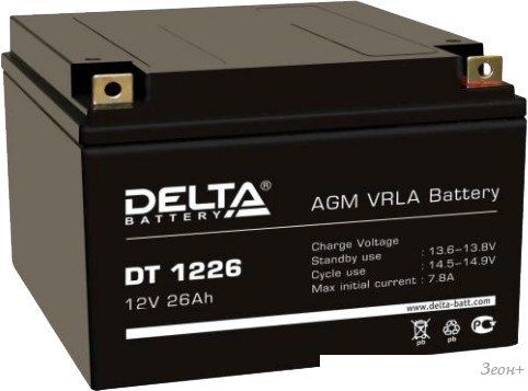 Аккумулятор для ИБП Delta DT 1226 (12В/26 А·ч)