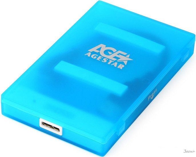 Бокс для жесткого диска AgeStar 3UBCP1-6G (голубой)