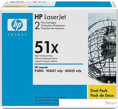Картридж HP 51x (Q7551XD) 2 шт.