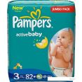  Pampers Active Baby-Dry 3 Midi (82 )