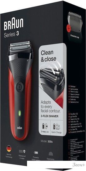 Электробритва Braun Series 3 300s (красный)
