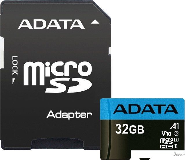 Карта памяти A-Data Premier AUSDH32GUICL10A1-RA1 microSDHC 32GB (с адаптером)