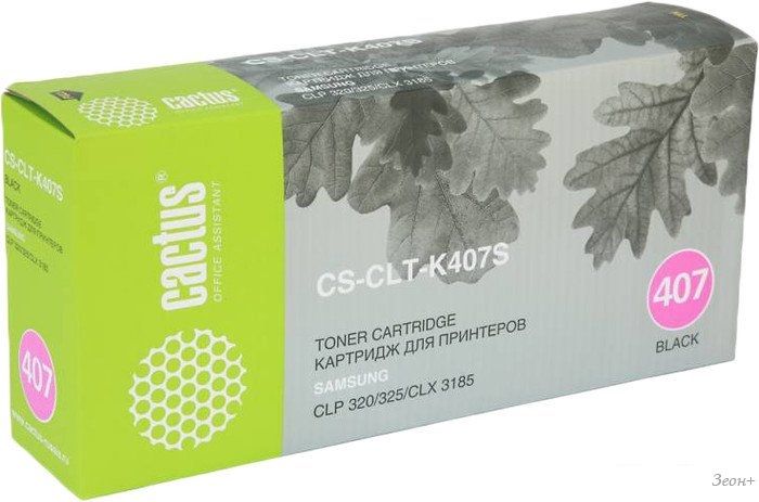 Картридж CACTUS CS-CLT-K407S (аналог Samsung CLT-K407S Black)