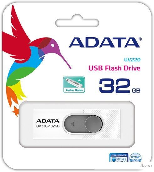 USB Flash A-Data UV220 32GB (белый/серый)