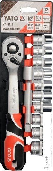 Набор торцевых головок Yato YT-38821 (12 предметов)