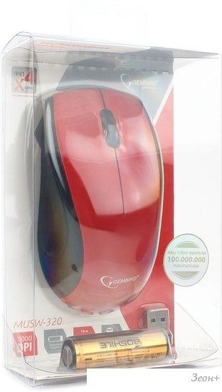 Мышь Gembird MUSW-320-R