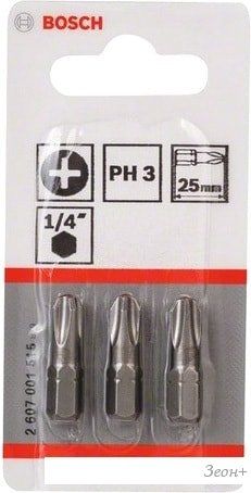 Набор бит Bosch 2607001515 (3 предмета)