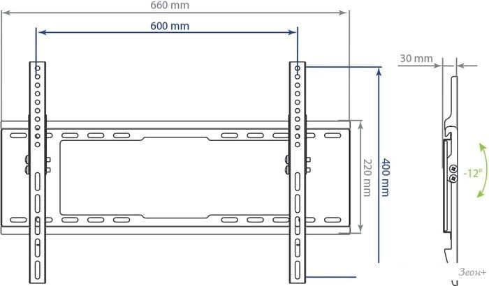 Кронштейн Kromax IDEAL-102 (черный)