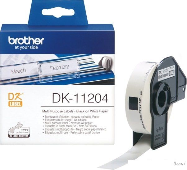 Самоклеящаяся термобумага Brother DK-11204