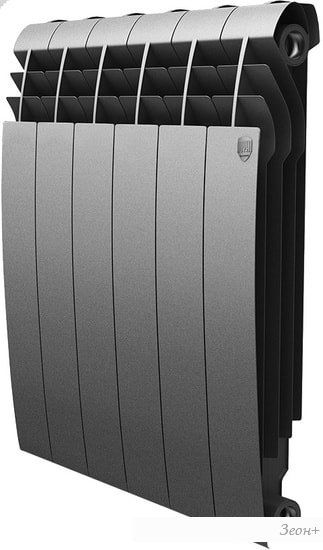 Биметаллический радиатор Royal Thermo BiLiner 500 Silver Satin (6 секций)