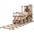 Сборная модель Eco-Wood-Art Локомотив с резиномотором