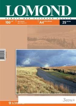 Фотобумага Lomond Матовая двухстороняя А4 100 г/кв.м. 25 листов (0102038)