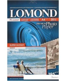  Lomond Super Glossy Warm A4 195 /. 20  (1101111)