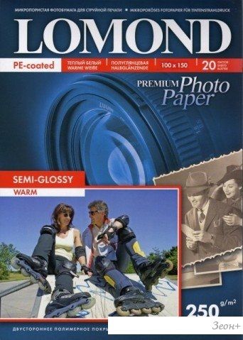 Фотобумага Lomond Semi Glossy Warm 10x15 250 г/кв.м 20 листов (1103305)