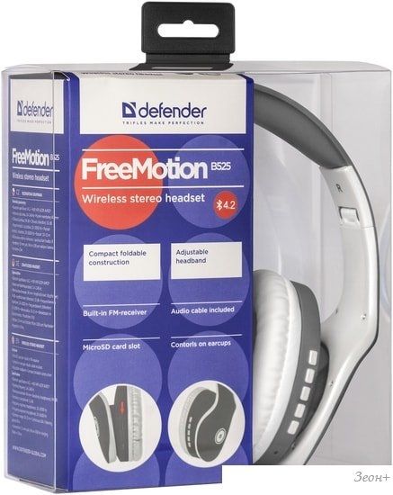 Наушники Defender FreeMotion B525 (серый/белый)