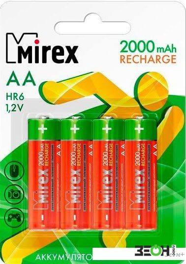 Аккумуляторы Mirex AA 2000mAh 4 шт HR6-20-E4 купить в Гомеле. Цена, фото, характеристики в интернет-магазине ZEON