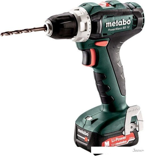 Дрель-шуруповерт Metabo PowerMaxx BS 12 601036500 (с 2-мя АКБ 2 Ah, кейс)