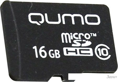Карта памяти QUMO microSDHC QM16GMICSDHC10NA 16GB