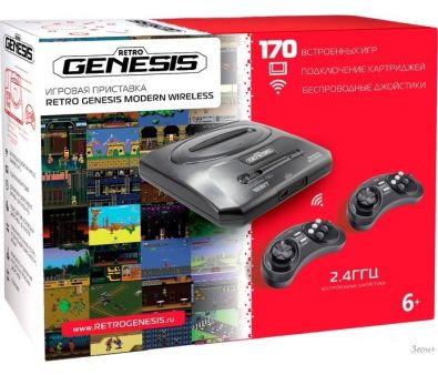 Игровая приставка Retro Genesis Modern Wireless (2 беспроводных геймпада, 170 игр)
