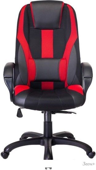 Кресло Бюрократ VIKING-9/BL+RED (черный/красный)