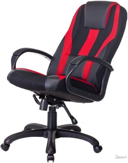 Кресло Бюрократ VIKING-9/BL+RED (черный/красный)