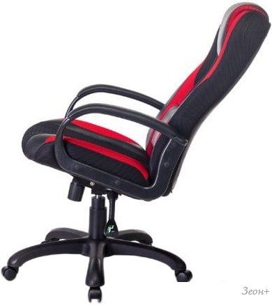 Кресло Бюрократ VIKING-9/BL+RED (черный/красный)