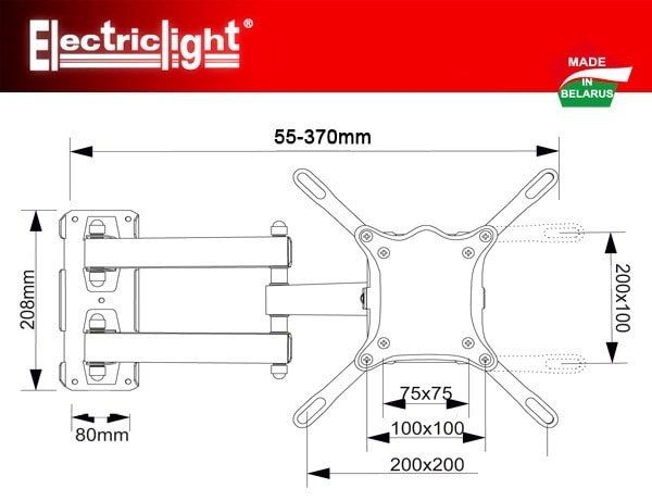 Кронштейн Electric Light КБ-01-66-У (белый)