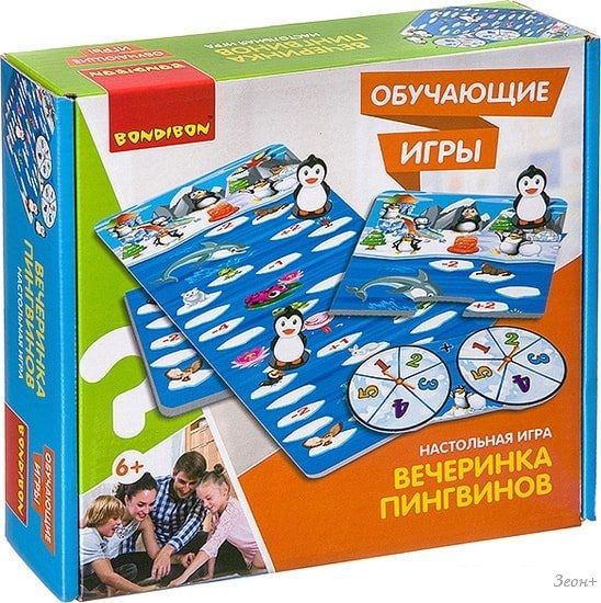 Развивающая игра Bondibon Вечеринка пингвинов ВВ3438