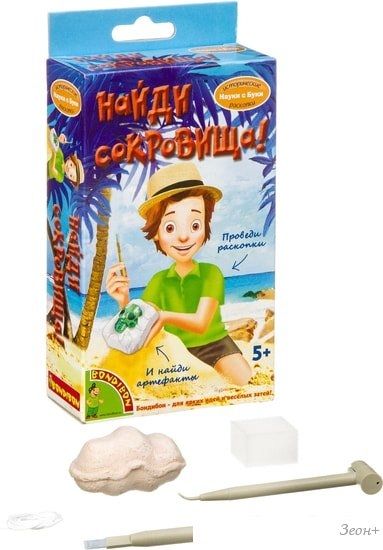 Набор для опытов Bondibon Науки с Буки Найди сокровища! Хрустальные черепа ВВ4216