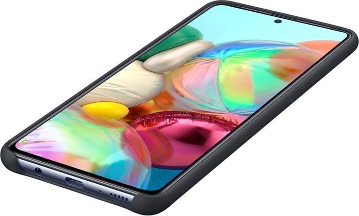 Чехол Samsung Silicone Cover A71 (черный)