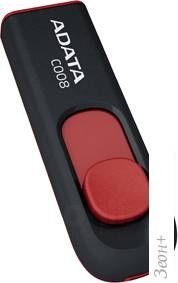 USB Flash A-Data C008 Black+Red 16  (AC008-16G-RKD)