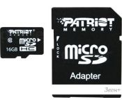   Patriot microSDHC (Class 10) 16  +  (PSF16GMCSDHC10)