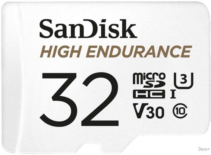 Карта памяти SanDisk High Endurance microSDHC SDSQQNR-032G-GN6IA 32GB (с адаптером)