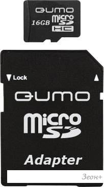 Карта памяти QUMO microSDHC (Class 10) 16GB (QM16GMICSDHC10)