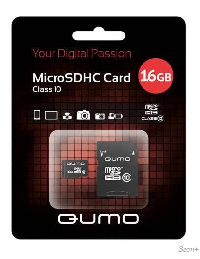 Карта памяти QUMO microSDHC (Class 10) 16GB (QM16GMICSDHC10)