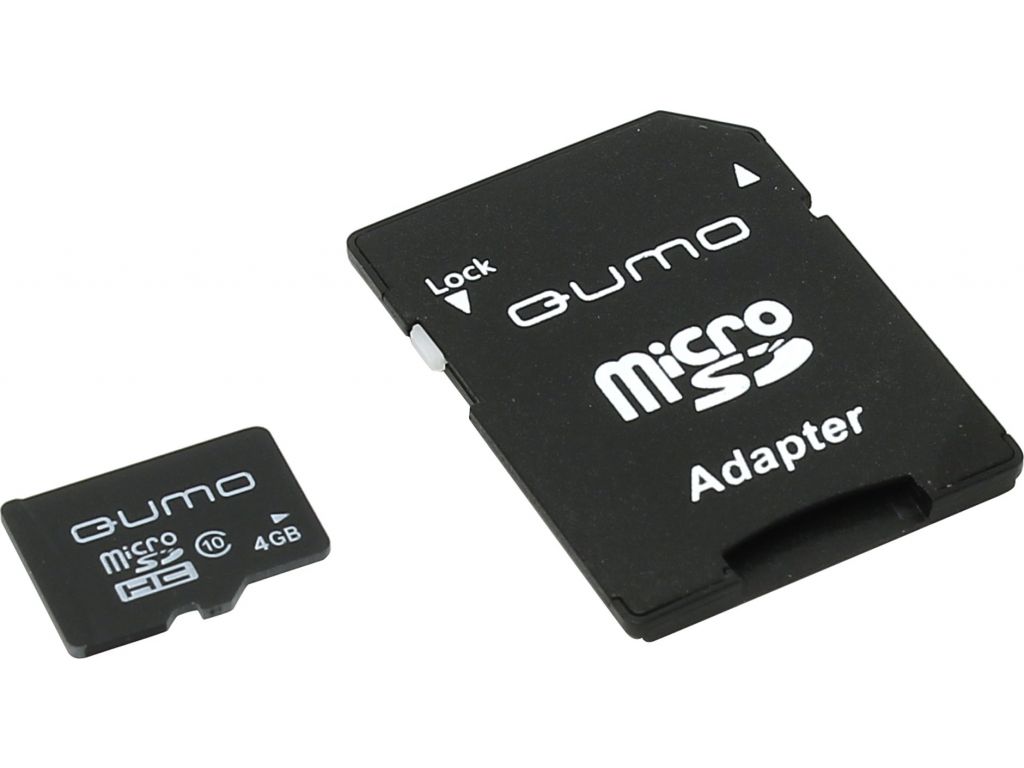 Карта памяти QUMO microSDHC (Class 10) 4GB (QM4GMICSDHC10)