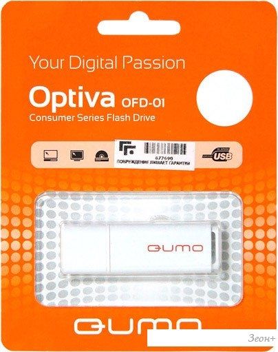 USB Flash QUMO Optiva 01 64Gb White