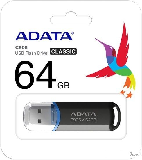 USB Flash A-Data C906 64GB (черный)