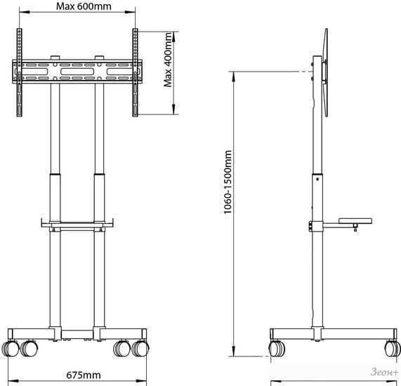 Кронштейн Arm Media PT-Stand-7 (черный)