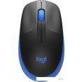 Мышь Logitech M190 (черный/синий)