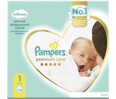  Pampers Premium Care 1 (102 )