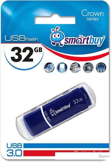 USB Flash Smart Buy Crown 32Gb Blue (SB32GBCRW-Bl)