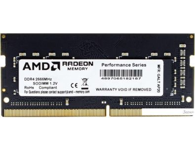  AMD Radeon R7 Performance 4GB DDR4 SODIMM PC4-21300 R744G2606S1S-U