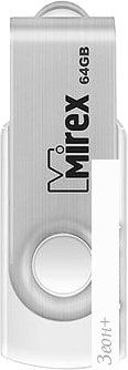 USB Flash Mirex Swivel White 64GB 13600-FMUSWT64
