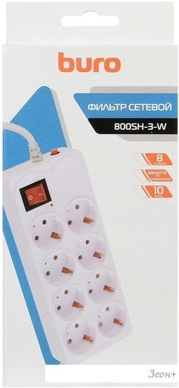 Сетевой фильтр Buro 800SH-3-W