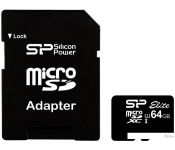   Silicon-Power microSDXC Elite UHS-1 (Class 10) 64 GB (SP064GBSTXBU1V10-SP)