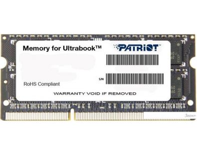   Patriot Memory for Ultrabook 8GB DDR3 SO-DIMM PC3-12800 (PSD38G1600L2S)