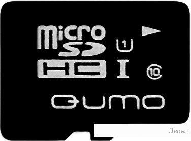 Карта памяти QUMO microSDHC (UHS-1) 16GB (QM16GMICSDHC10U1)